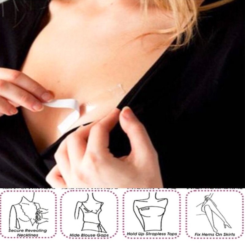 Cuộn băng dính cố định quần áo, miếng dán cố định quần áo chống hở, áo trễ vai, áo sơ mi, áo hở ngực - Phụ kiện Faco