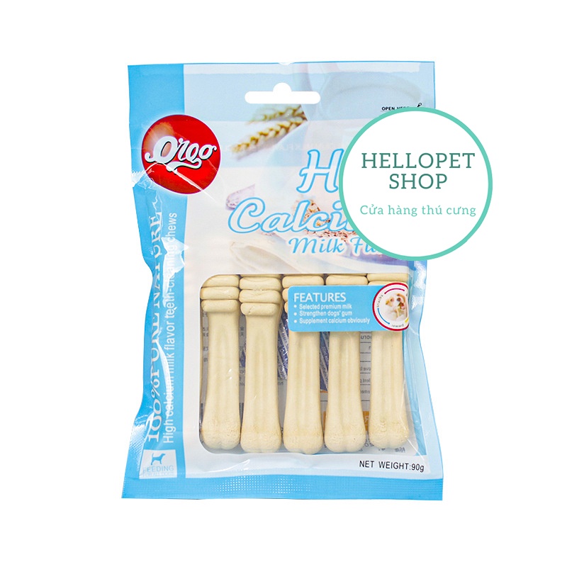 Xương gặm sạch răng Orgo 90g cho chó thơm miệng bổ sung canxi HELLOPET cao cấp H49