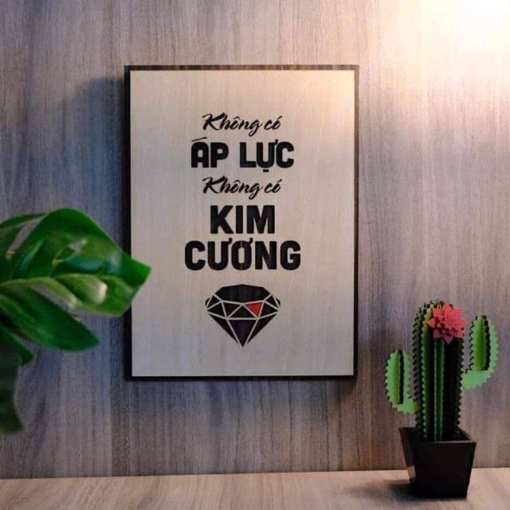 [ 25 mẫu ] Trang slogan treo tường bằng gỗ trang trí Văn Phòng tạo động lực dầy 9mm