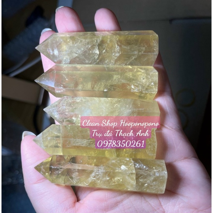 Trụ đá Vàng (Citrine) may mắn, là trụ đá thanh tẩy trong Tarot, Reiki, thiền định, phong thủy
