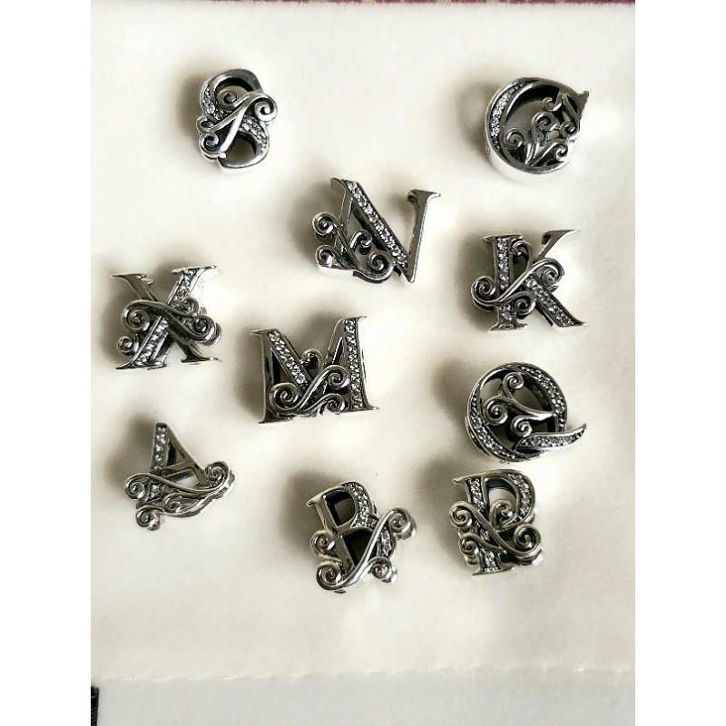 Charm bạc 925  - chử cái