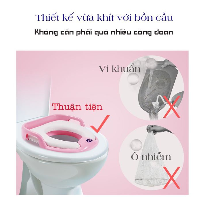 Bệt ngồi vệ sinh cho bé Chicco từ 1 tuổi đến 8 tuổi