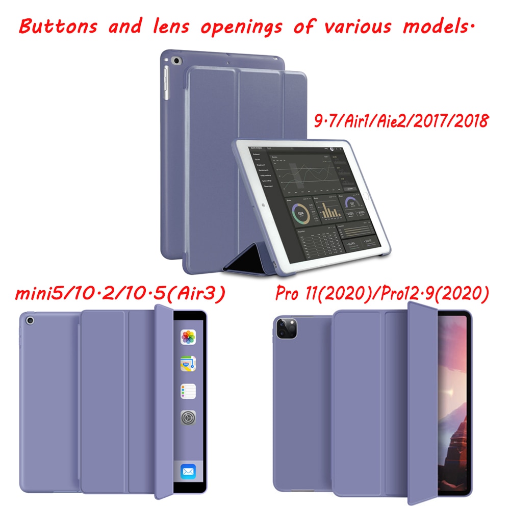 Vỏ silicon mềm dẻo cho Ipad Pro 12.9 2020 Air 2 Air 1 10.2 2019 / Pro 11 Pro 12.9 2020 / Air 3 10.5 / 9.7 2018 | BigBuy360 - bigbuy360.vn