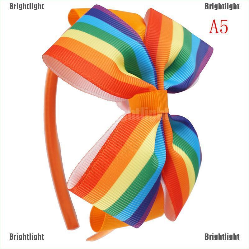 Băng Đô Nơ Cầu Vồng Dễ Thương Xinh Xắn Dành Cho Nữ