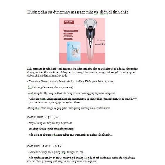 Máy đẩy tinh chất ánh sáng sinh học DRY-007 chăm sóc da mặt với công nghệ mới đa chức năng | BigBuy360 - bigbuy360.vn