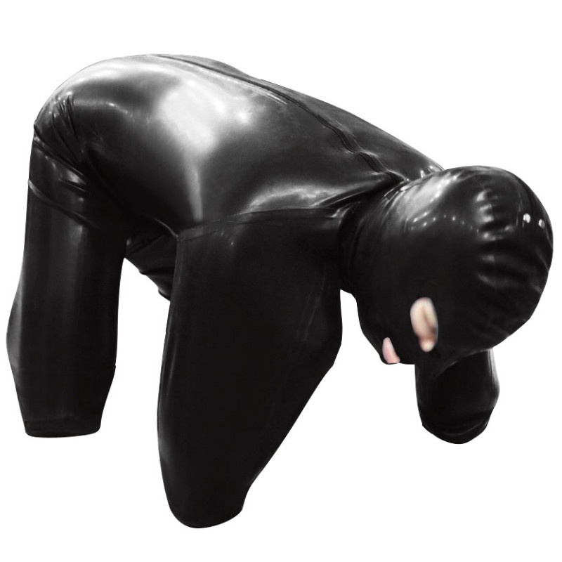 Bộ Áo Liền Quần Bằng Da Bóng Quyến Rũ Phong Cách Âu Mỹ Cho Nam 6039