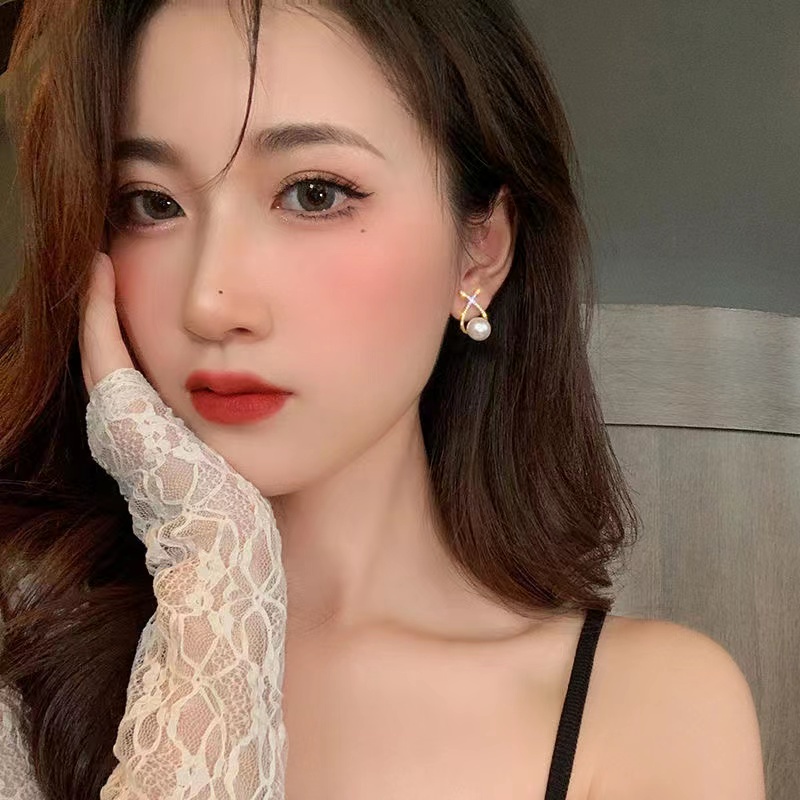 Khuyên tai IF YOU kiểu ngọc trai thời trang cho nữ