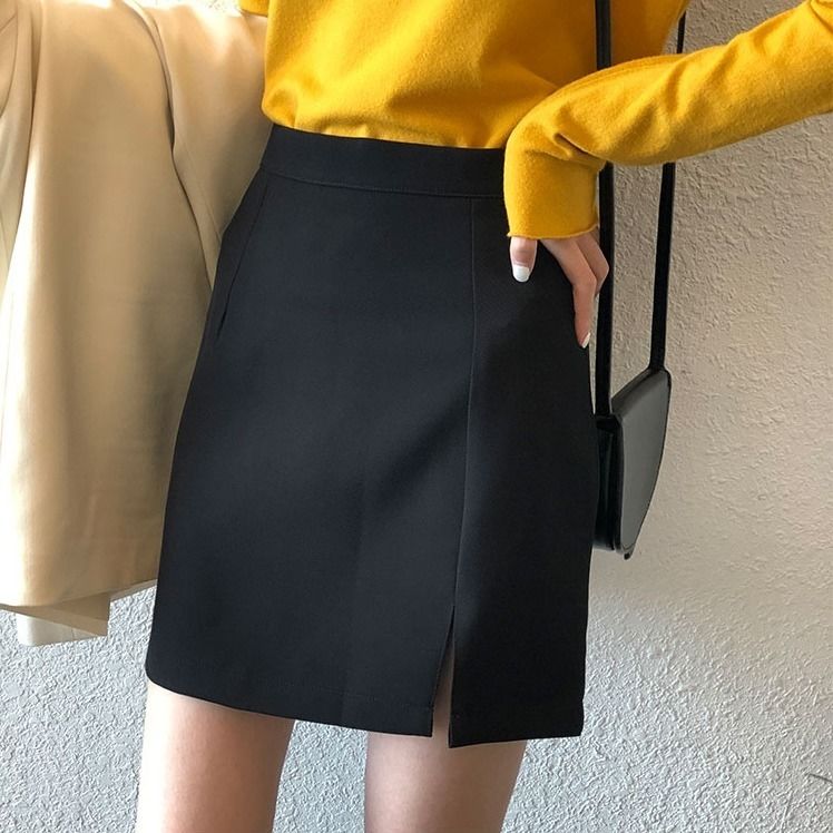 Chân Váy Chữ A Xẻ Tà Thời Trang Hàn Quốc Dành Cho Nữ