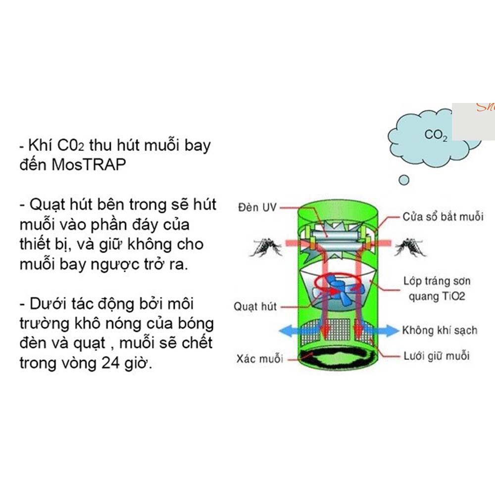 Đèn bắt muỗi Mosqulto Killing (Tặng sạc cáp ip cao cấp)