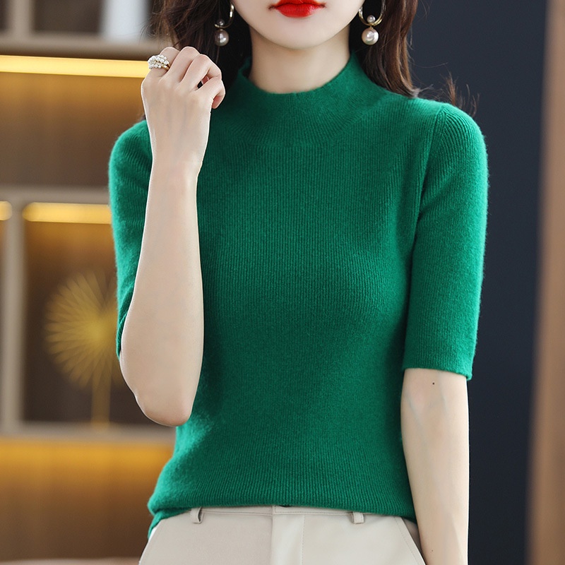 Áo len nữ,len tăm cổ 3 phân,ống tay lỡ,vải mềm mịn cực xinh