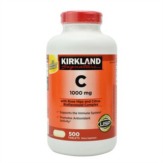 VIÊN UỐNG BỔ SUNG VITAMIN C 1000mg và 500mg Kirkland 500 viên – Mỹ (10/2024)