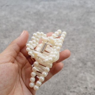 Kẹp tóc đính hạt trái tim siêu xinh (9.5cm)