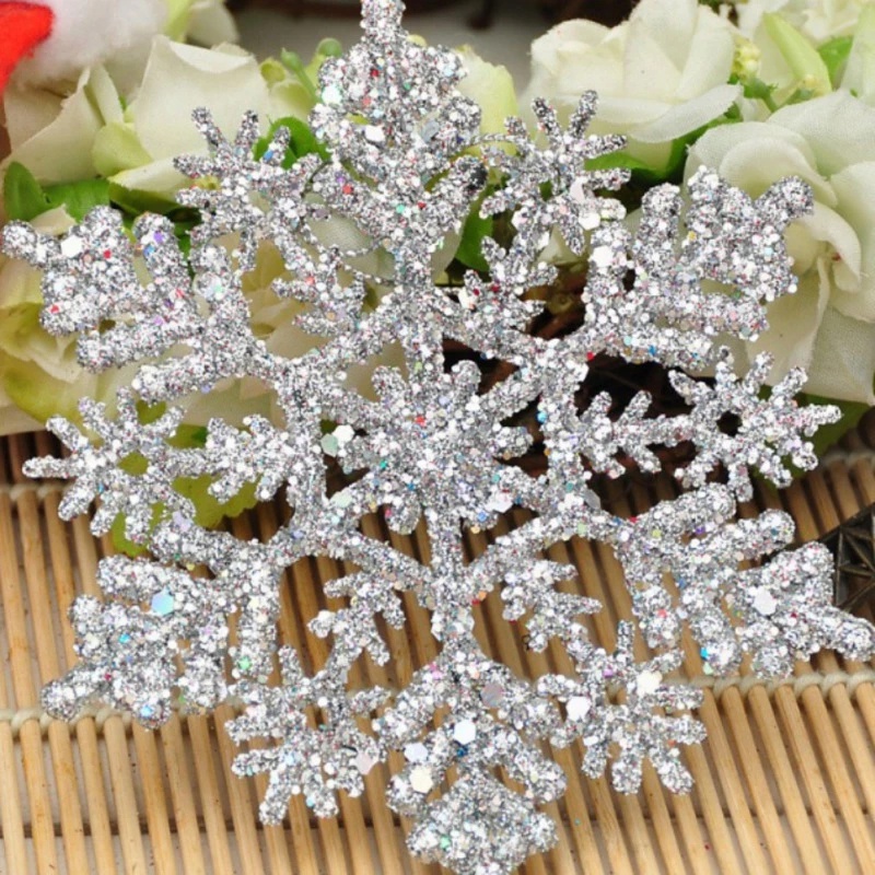 Set 12 phụ kiện bông tuyết trang trí Giáng sinh