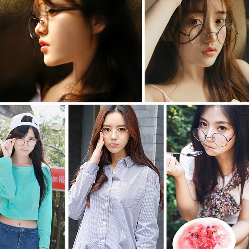 Kính Tròn Gọng Kim Loại