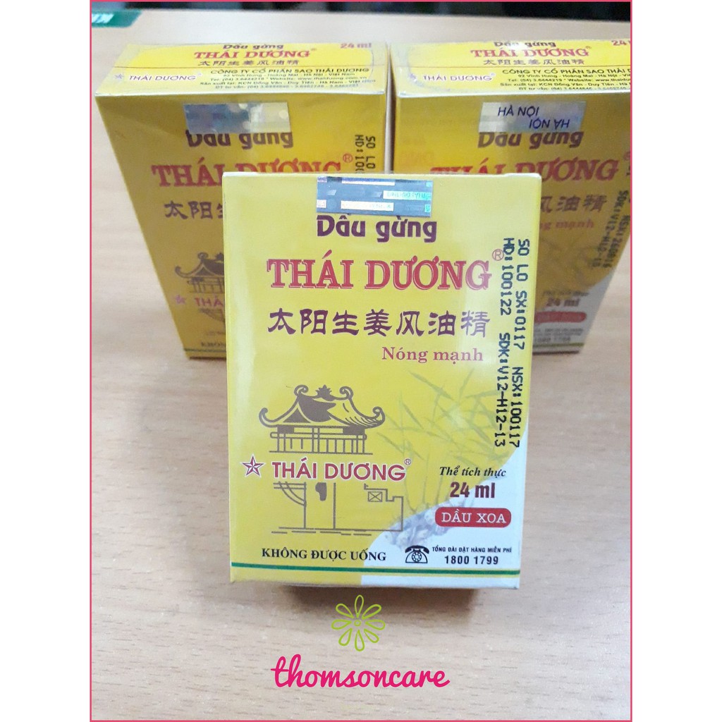 Dầu gừng Thái dương 24ml