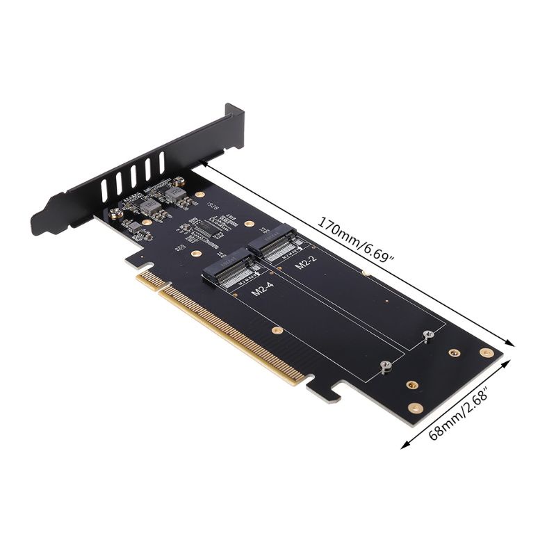 Card Chuyển Đổi Pci-E Vroc M.2 X16 Sang 4x Nvme Pcie3.0 Gen3 Raid Nvmex4