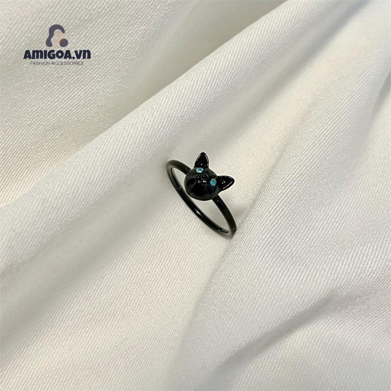 ✨✨Nhẫn Hình Mèo Đen Phong Cách Hàn Quốc Dành Cho Nữ