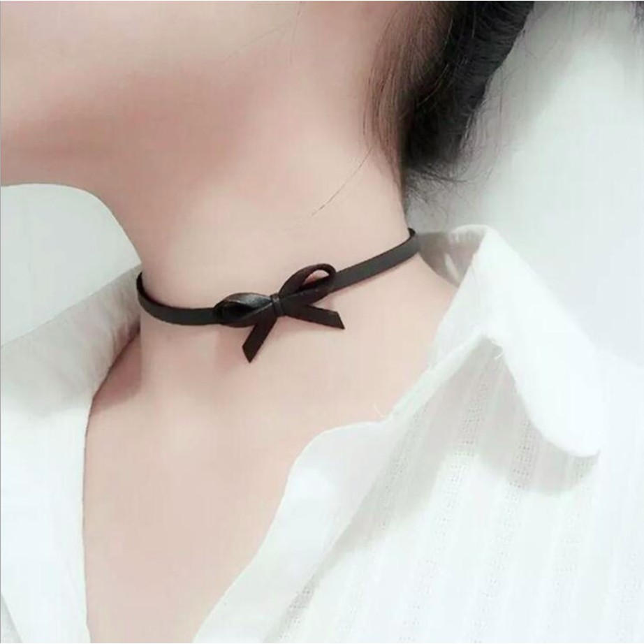 Vòng cổ nữ choker hình nơ cá tính