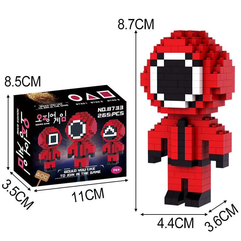 Đồ chơI lắp ráp mô hình nhân vật trong phim Trò chơi con mực dành cho trẻ em