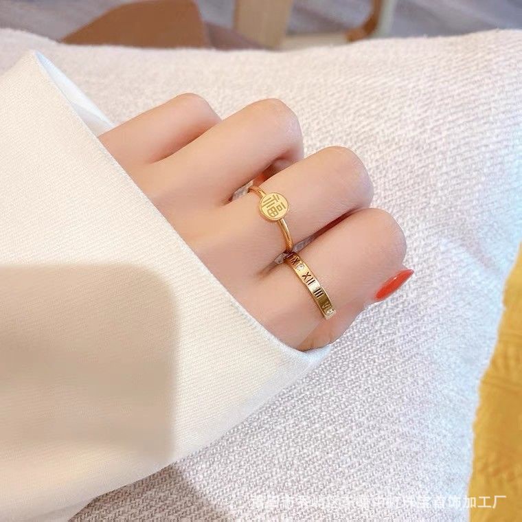 [FreeShip] Nhẫn nữ titan may mắn J10-403 - CAM KẾT KHÔNG BAY MÀU