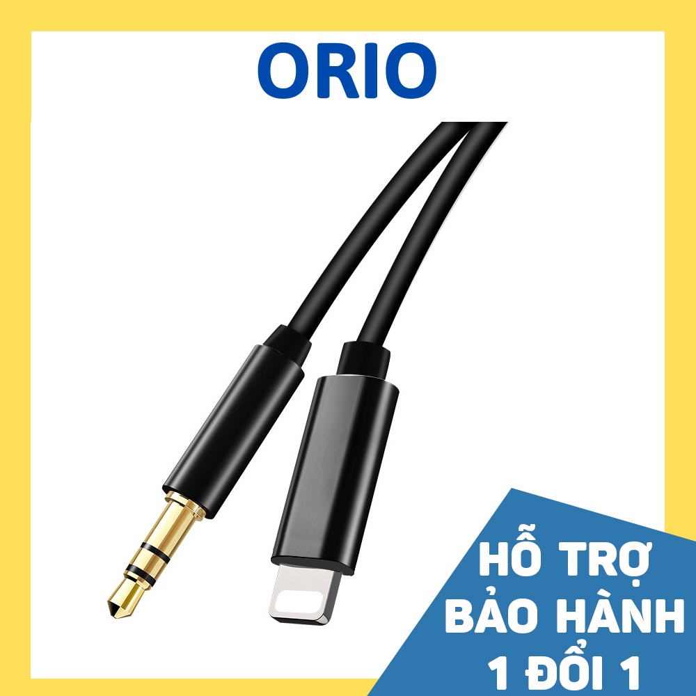 Dây Kết Nối Ra Loa 1 Đầu Lightning Và 1 Cổng tròn 3.5 chính hãng AUX Bảo hành 6 tháng - Orio