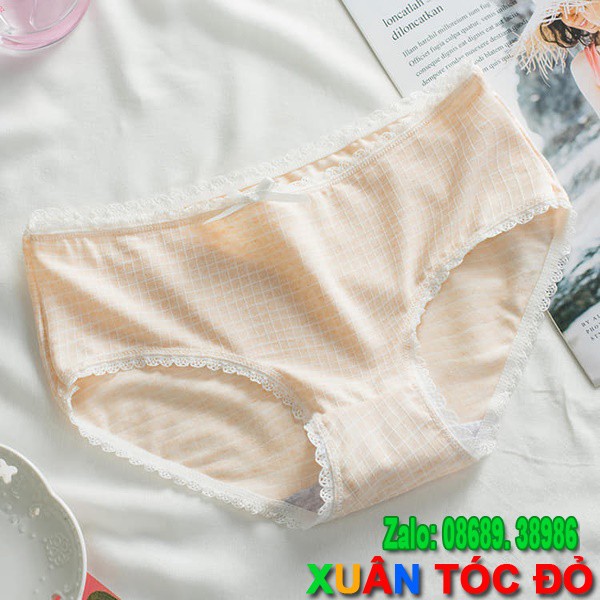 SỈ ZALO RẺ HƠN NHIỀU_ Quần Lót Kẻ Ô Viền Ren Cao Cấp M003 | BigBuy360 - bigbuy360.vn