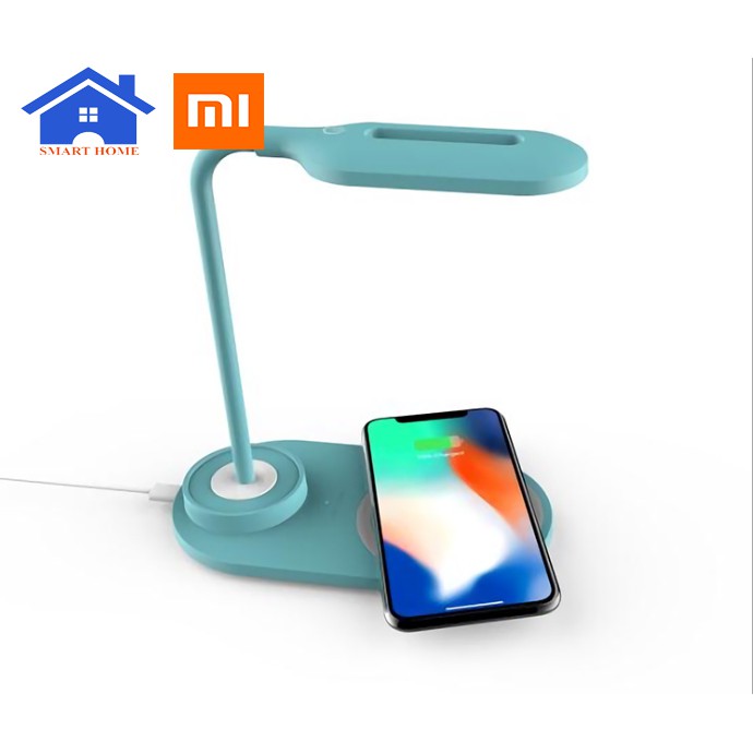 Đèn LED Cảm Ứng Xiaomi+ Đế Sạc Nhanh Không Dây - Đèn LED Để Bàn Kiêm Đế Sạc Không Dây Cho Điện Thoại