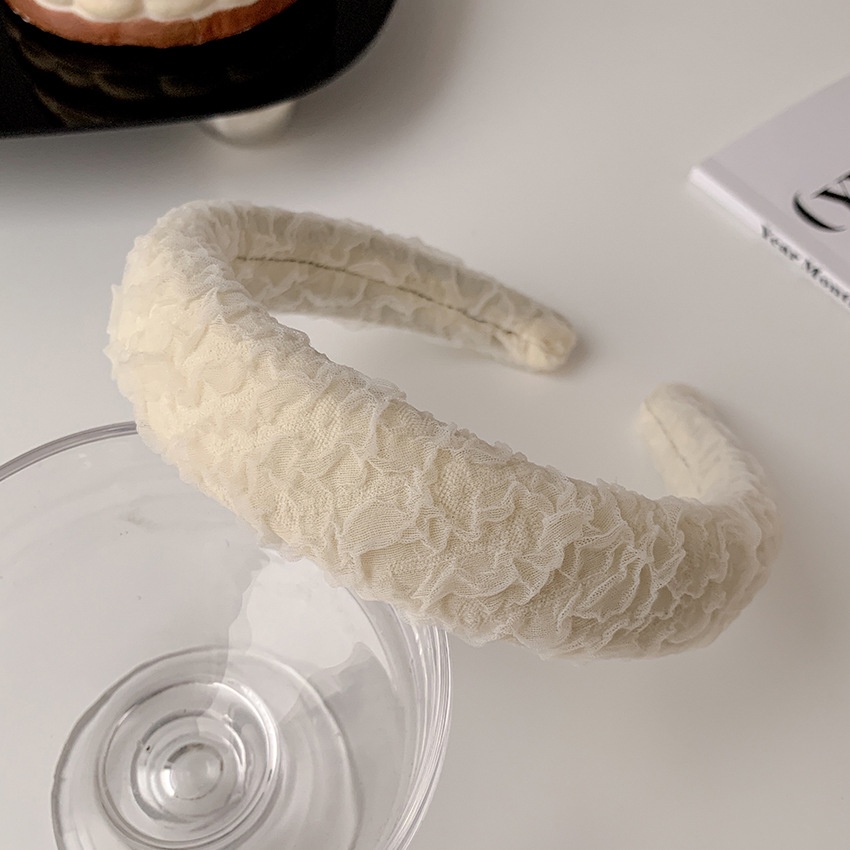 Băng đô lưới xốp bản rộng màu macaron thời trang 2022 cho nữ