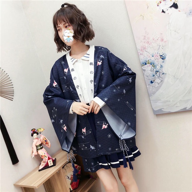 [Order] YAS0517-Áo haori Nhật Bản in hạc giấy | BigBuy360