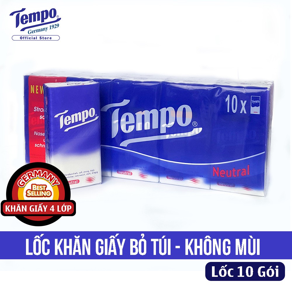 Lốc 10 Gói Khăn Giấy Bỏ Túi Không Mùi- 8 Tờ/Gói