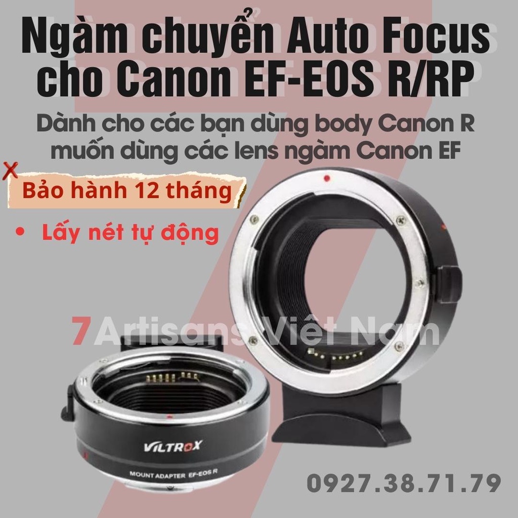 (CÓ SẴN) Ngàm chuyển AF Auto Focus Viltrox EF-EOS R cho ống kính Canon EF/EF-S và EOS R/RP - Bảo hành 12 tháng