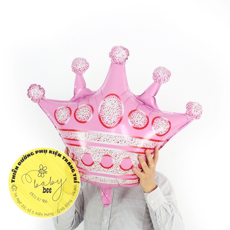 Bóng Trang Trí Vương Miện 5 Chóp Nhiều Màu Size 70Cm