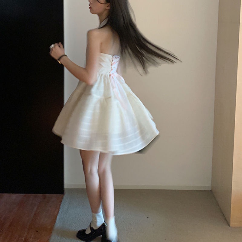 Váy Chiffon Không Tay, Cổ Polo, Kiểu Mới Dành Cho Nữ