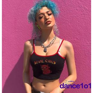 Áo Croptop Sát Nách Chất Cotton Hoạ Tiết In Thiết Kế Quyến Rũ