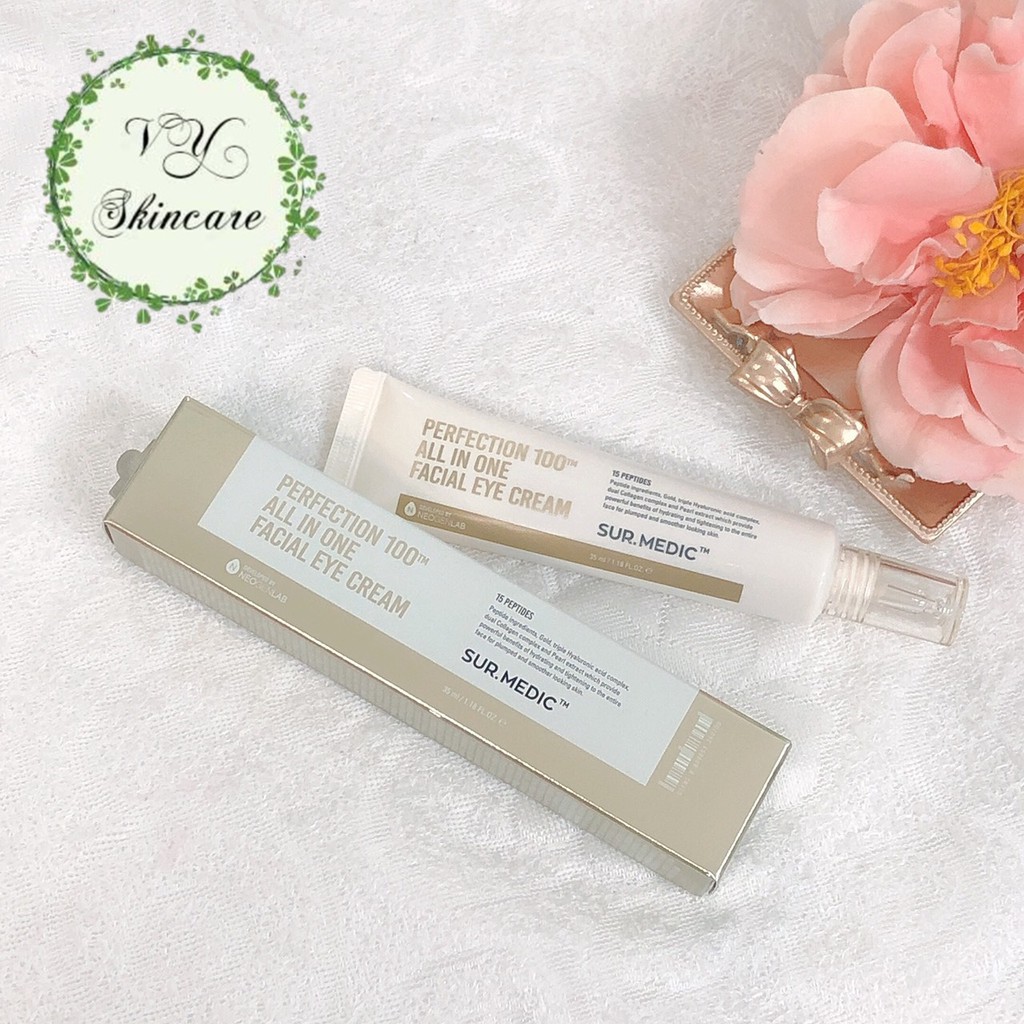 Kem dưỡng mắt chống lão hóa, cải thiện nếp nhăn Sur.Medic Perfection 100TM All In One Facial Eye Cream 35ml