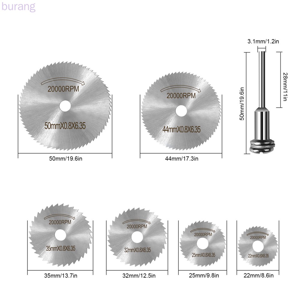 Bộ 7 Lưỡi Cưa Mini HSS Tốc Độ Cao