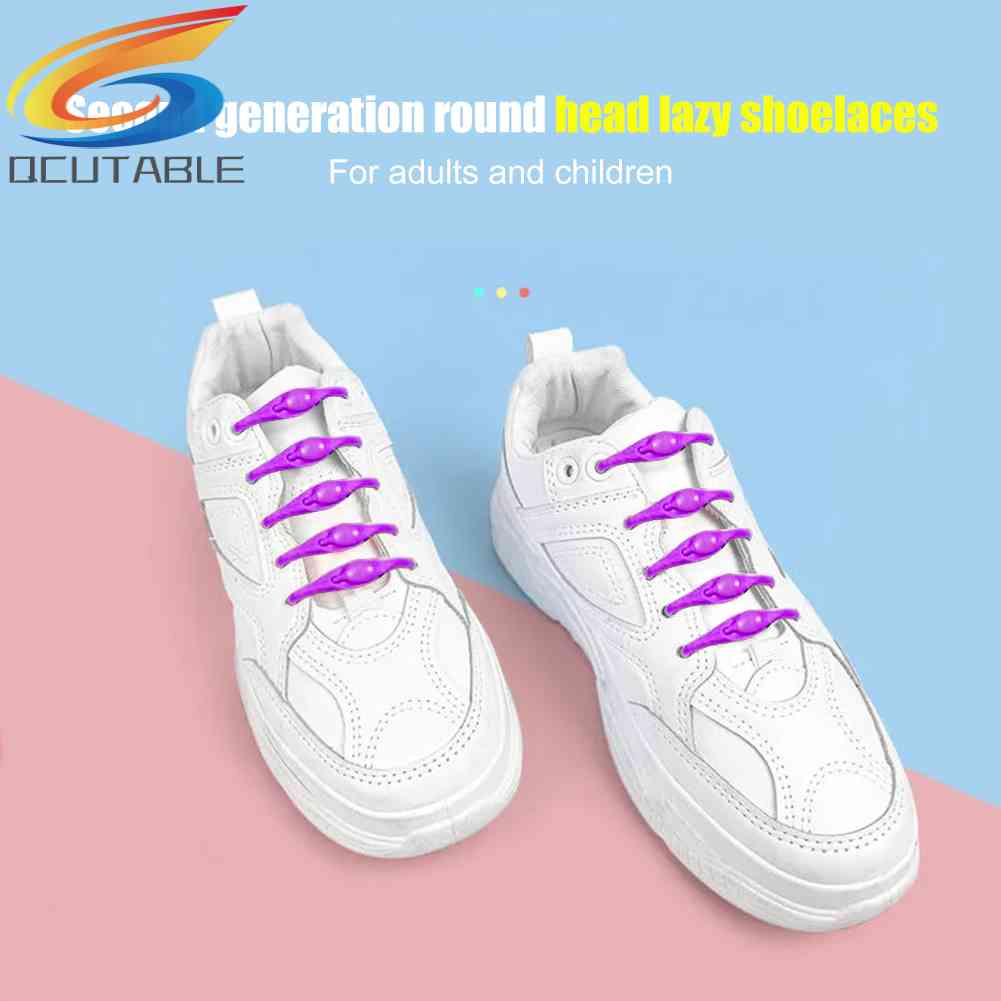 12 Dây Giày Thể Thao Bằng Silicone Co Dãn Không Cần Buộc