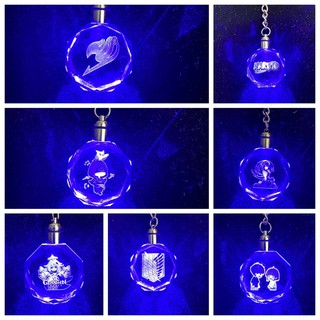 Móc khóa phát sáng anime chibi fairy tail naruto ELI CLARK IDENTITY V nhân cách thứ 5 DATE A LIVE pha lê thủy tinh