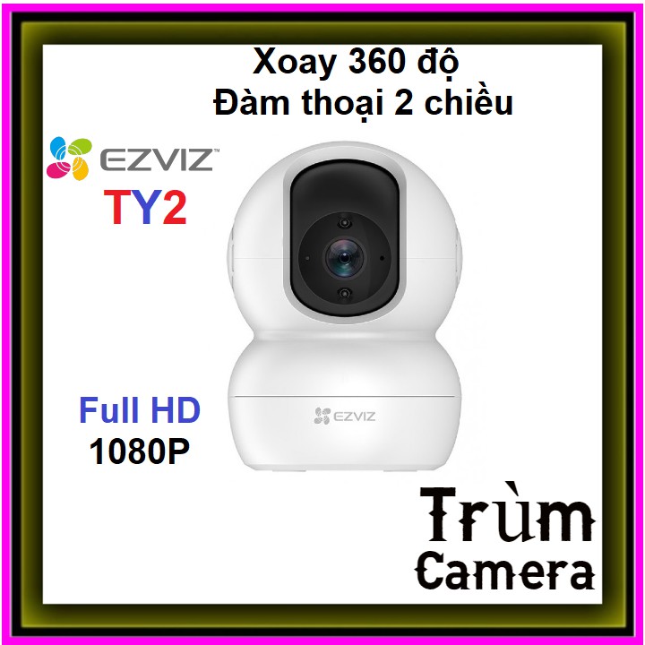Camera WiFi EZVIZ TY2 1080P - Xoay 360 độ - Đàm thoại 2 chiều - Chính Hãng | BigBuy360 - bigbuy360.vn