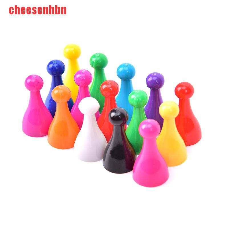 [cheesenhbn]10Pcs Plastic Chess Pawn Pieces Board Card Games Halma Multi-colors Accessories