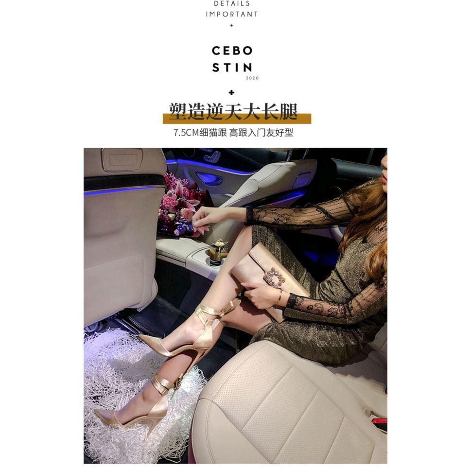 Giày Cao Gót Mũi Nhọn Màu Nude Phong Cách Thời Trang Mới 2022