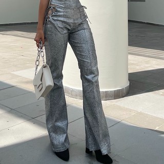 Python silver pant