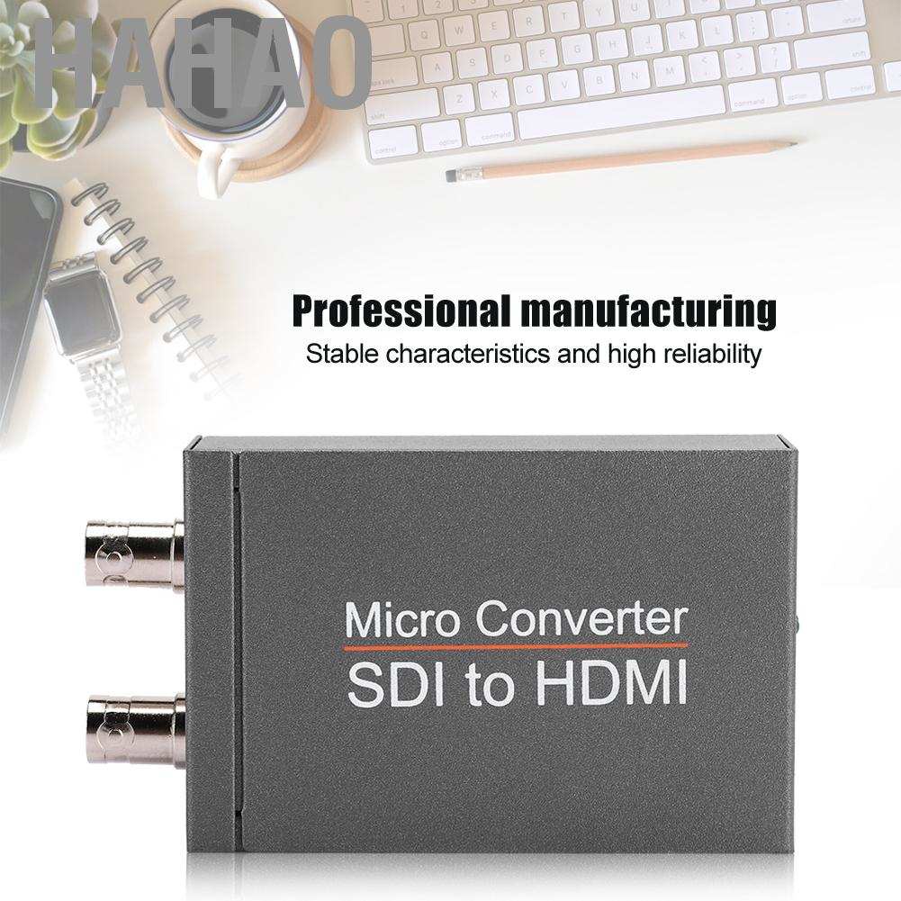 Hahao Mini HD SDI to HD/3G-SDI Converter Support 1080P Local Looping Output Signals Adapter