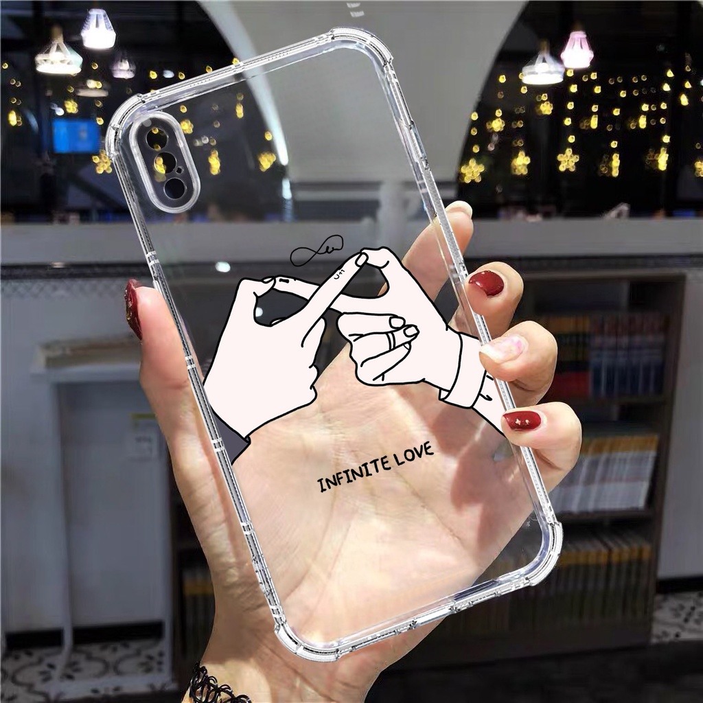 Ốp lưng iphone Love trong suốt chống sốc hình đôi cho iphone 11 13 pro max 12 14 pro max plus mini x r s max 6 s 7 8 plu