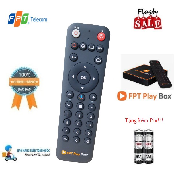 Remote Điều khiển FPT Play Box giọng nói TV Box FPT Play Box 2018, 2019, 2020- Hàng mới chính hãng theo máy