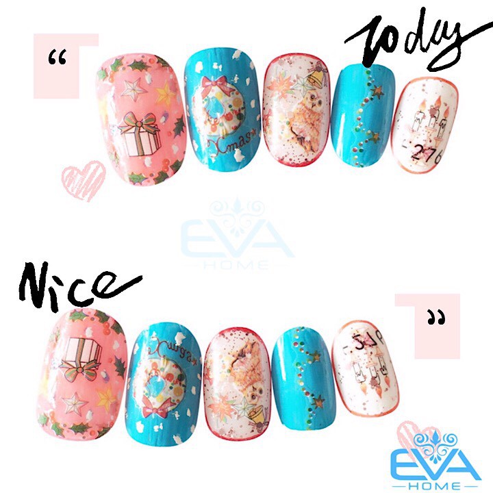 Miếng Dán Móng Tay 3D Nail Sticker Tráng Trí Noel Giáng Sinh F276