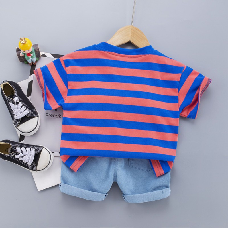 Set áo thun tay ngắn và quần đùi jeans cho bé