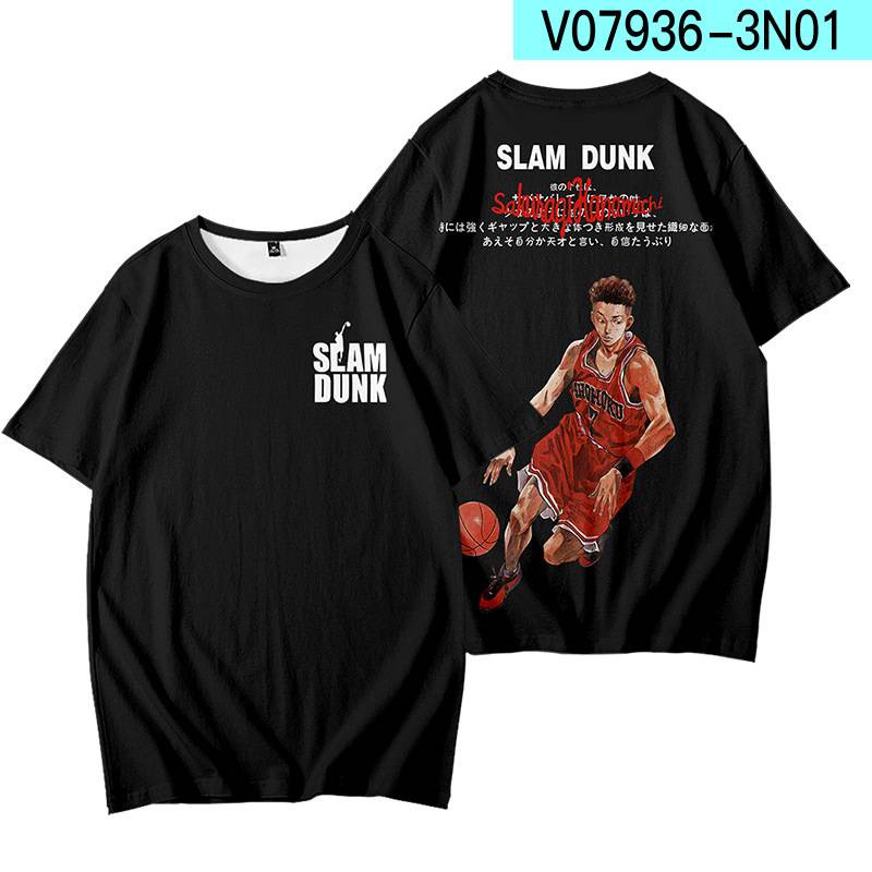 Áo Thun Tay Ngắn Dáng Rộng Họa Tiết Hoạt Hình Slam Dunk Thời Trang Cho Nam Và Nữ