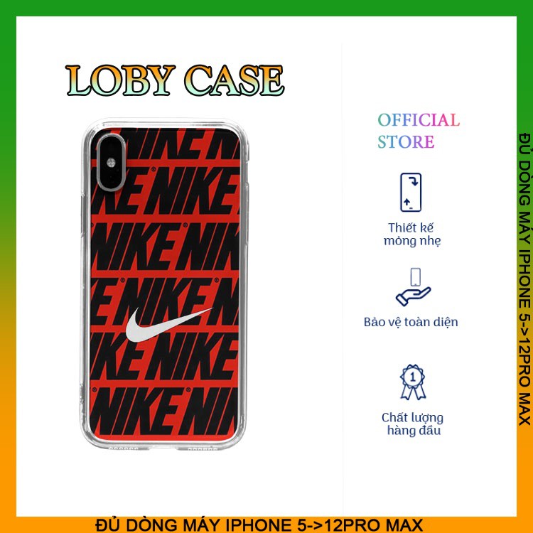 Ốp đt/ip chống sốc nike mới nhất Ốp ip viền vuông Iphone 7/8/8Plus/X/Xs/Xs Max/11/11 Promax/12/12 Promax BRD20210975