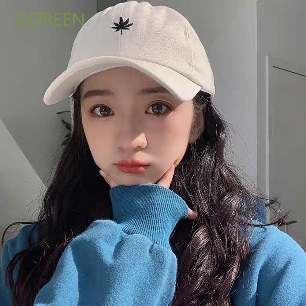Mũ Lưỡi Trai Thêu Họa Tiết Lá Cây Phong Cách Hip Hop Đơn Giản Nhiều Màu Tùy Chọn Cho Nam Và Nữ